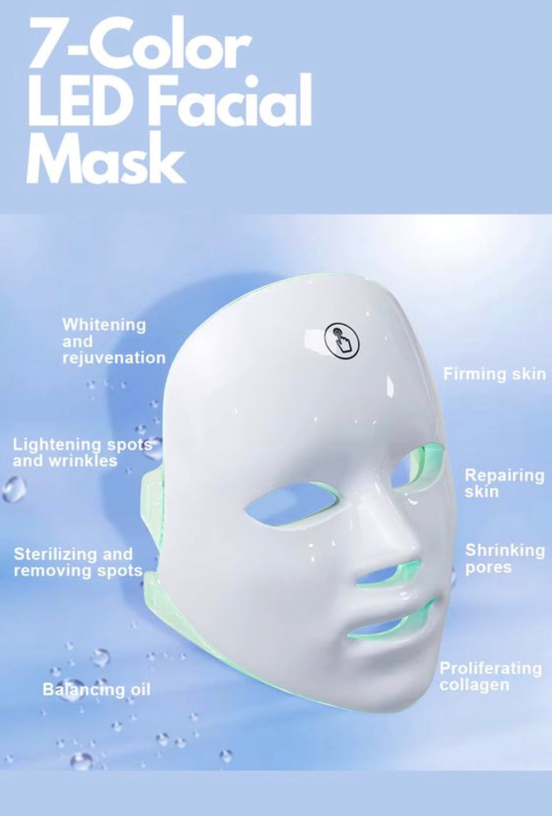 7-Color LED Face & Neck Mask | Light Therapy for Glowing Skin