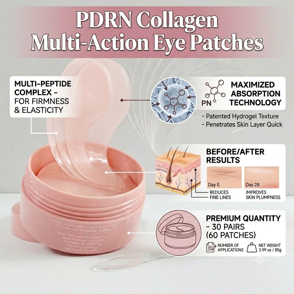 PDRN Collagen Peptide Hydrogel Eye Patches