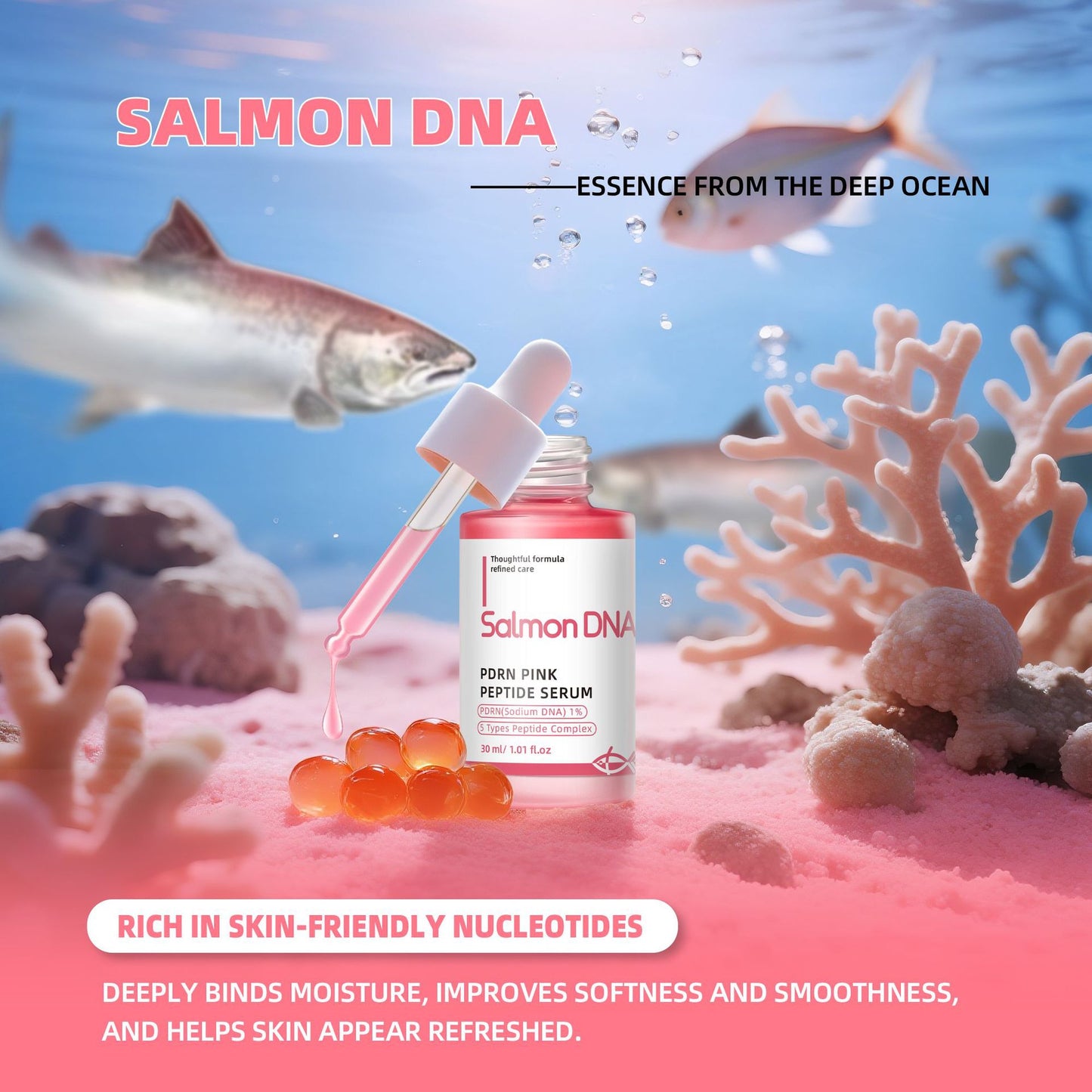 Salmon DNA PDRN Pink Peptide Essence – 60ml